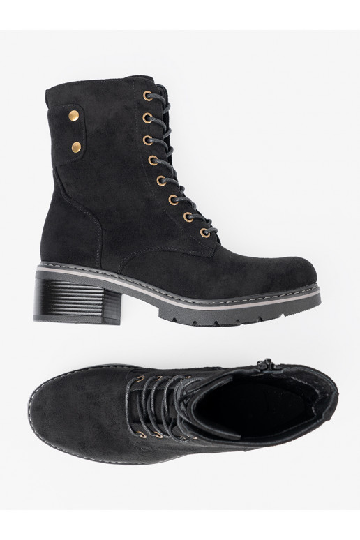 Melns  zābaki z grubą podeszwą