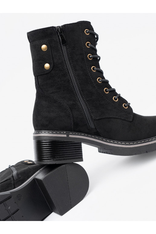 Melns  zābaki z grubą podeszwą