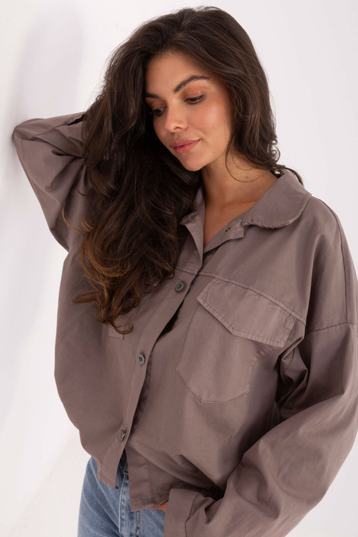 Tumši smilškrāsas krekls