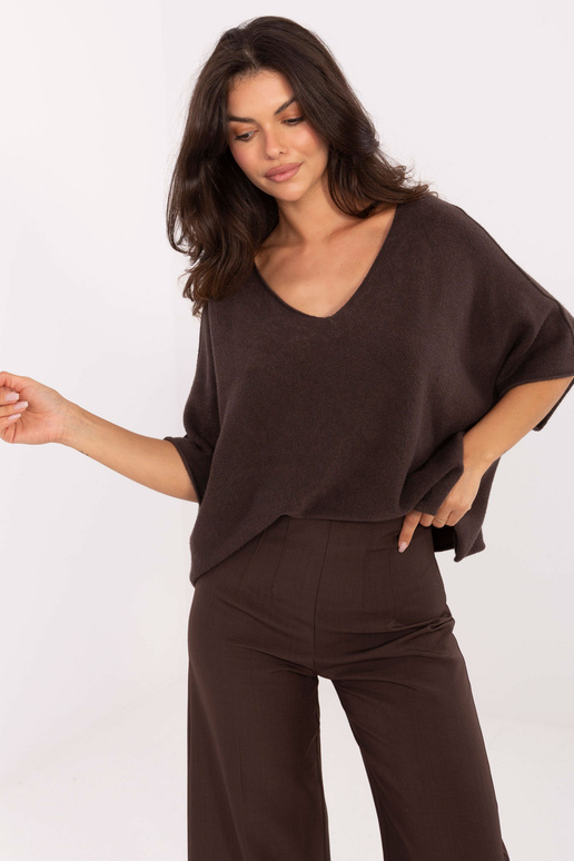 Tumši brūns džemperis