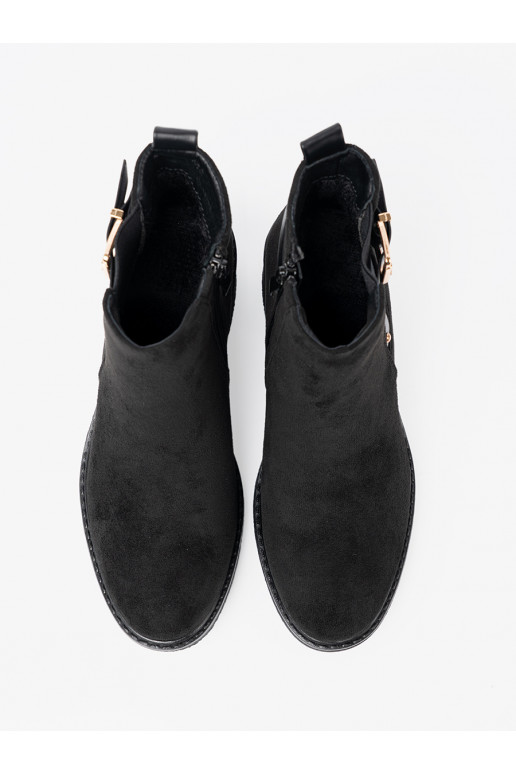 Melns zābaki ar sprādzēm 