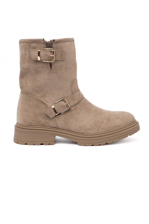 smilšu krāsas zābaki  