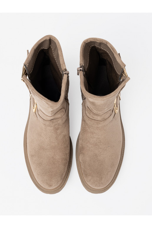 smilšu krāsas zābaki  