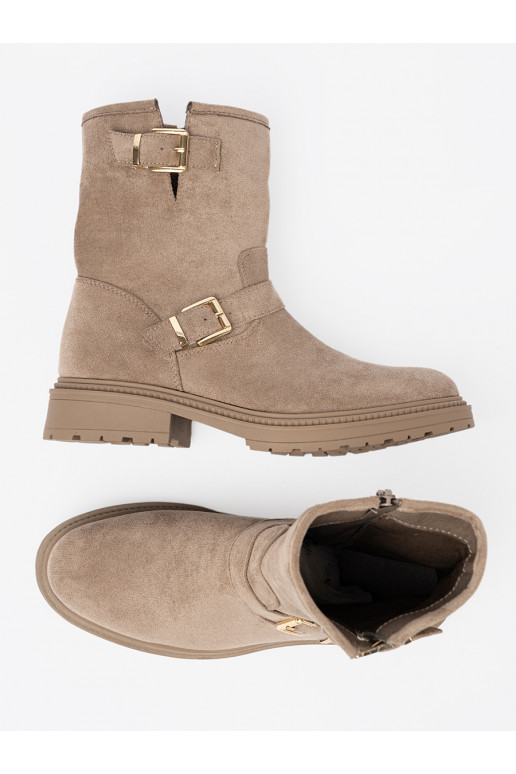 smilšu krāsas zābaki  