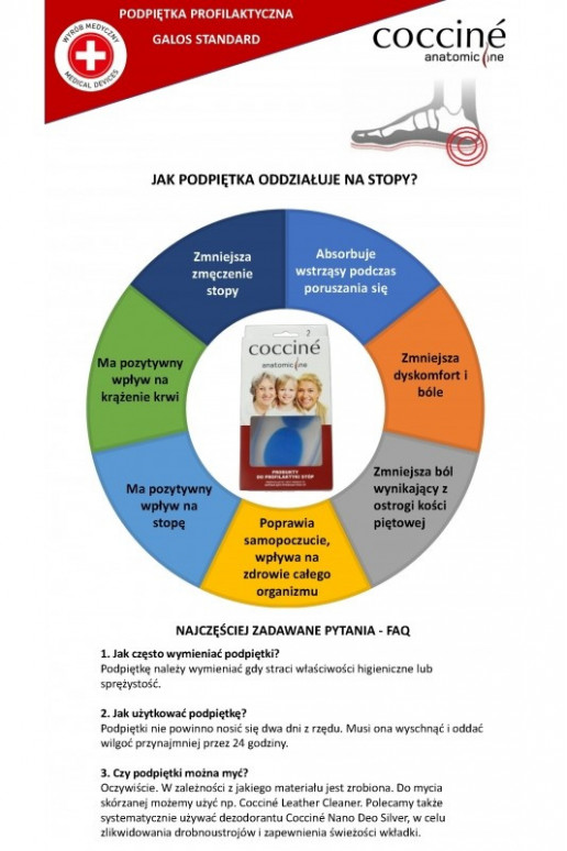 COCCINE GALOS papēža spilventiņi ar gēlu