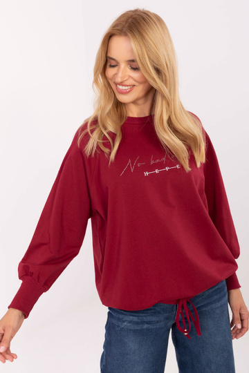 Bordo gofrēts tops