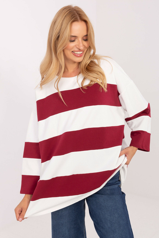 Bordo gofrēts tops