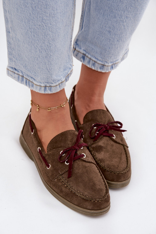 apavi sieviešu mokasīni ar stilīgām detaļām haki krāsas Calivra apavi sieviešu mokasīni ar stilīgām detaļām haki krāsas Calivra