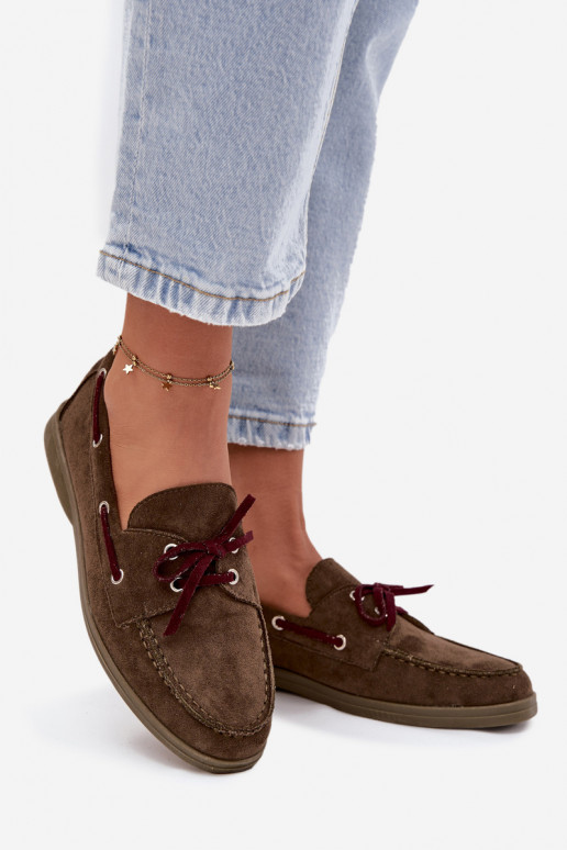 apavi sieviešu mokasīni ar stilīgām detaļām haki krāsas Calivra apavi sieviešu mokasīni ar stilīgām detaļām haki krāsas Calivra