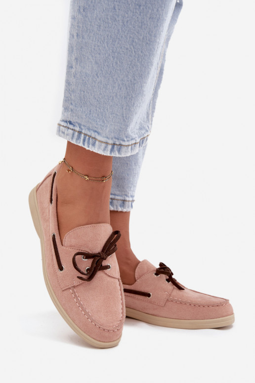 apavi sieviešu mokasīni ar stilīgām detaļām Gaiši sārtas krāsas Calivra apavi sieviešu mokasīni ar stilīgām detaļām Gaiši sārtas krāsas Calivra