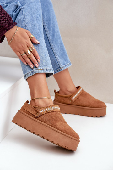 sniega apavi  Haftem brūnas krāsas Selithria