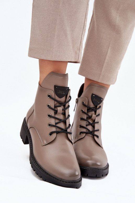 siltināti Sieviešu puszābaki  Vinceza 58609 Pelēkas krāsas