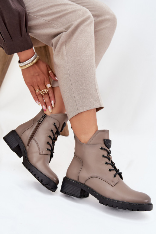 siltināti Sieviešu puszābaki  Vinceza 58609 Pelēkas krāsas