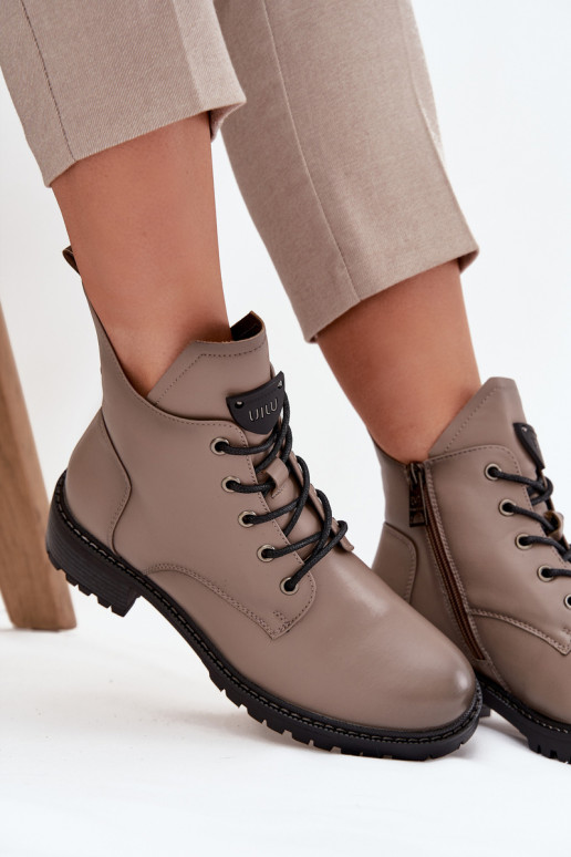 siltināti Sieviešu puszābaki  Vinceza 58609 Pelēkas krāsas