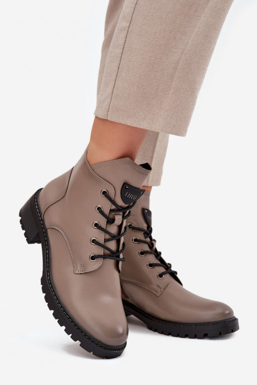 siltināti Sieviešu puszābaki  Vinceza 58609 Pelēkas krāsas