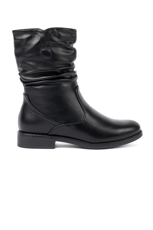 Komfortowe zābaki Melnas krāsas z marszczeniami