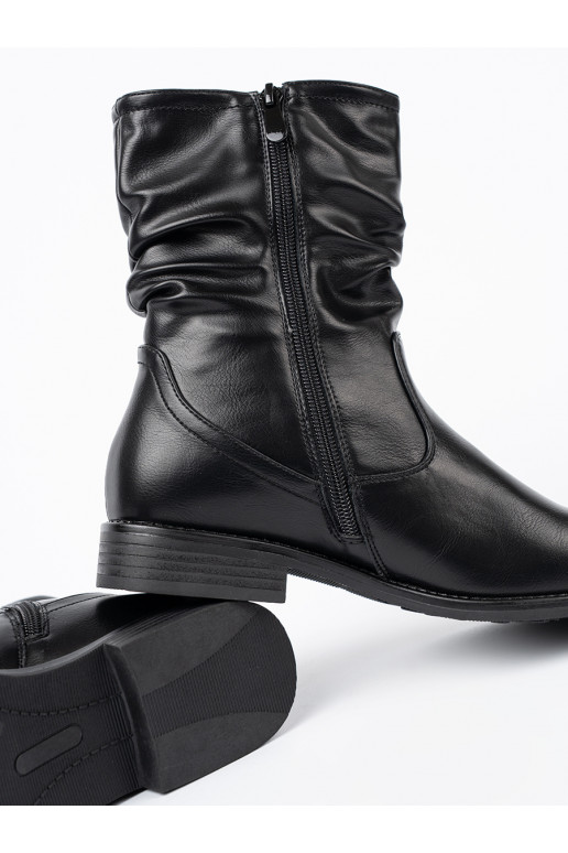 Komfortowe zābaki Melnas krāsas z marszczeniami