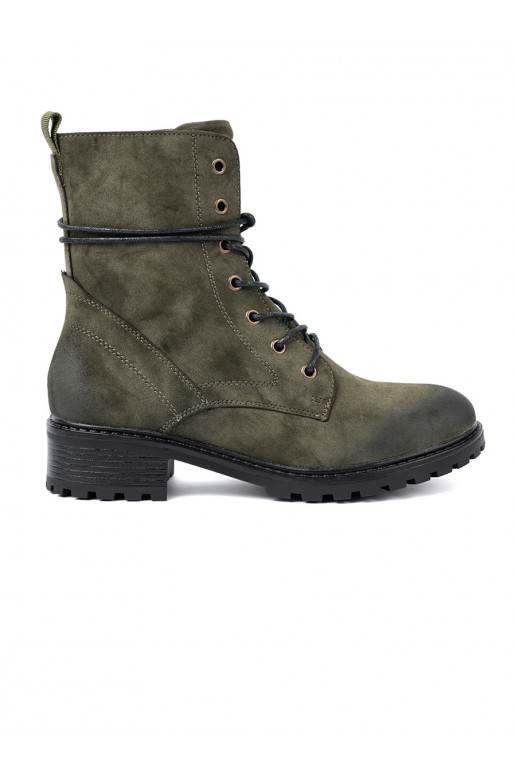 haki krāsas zābaki  z niskim obcasem