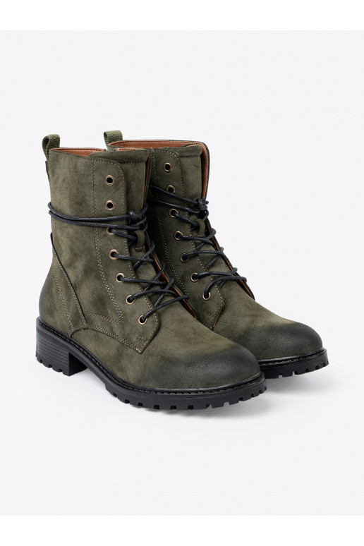 haki krāsas zābaki  z niskim obcasem