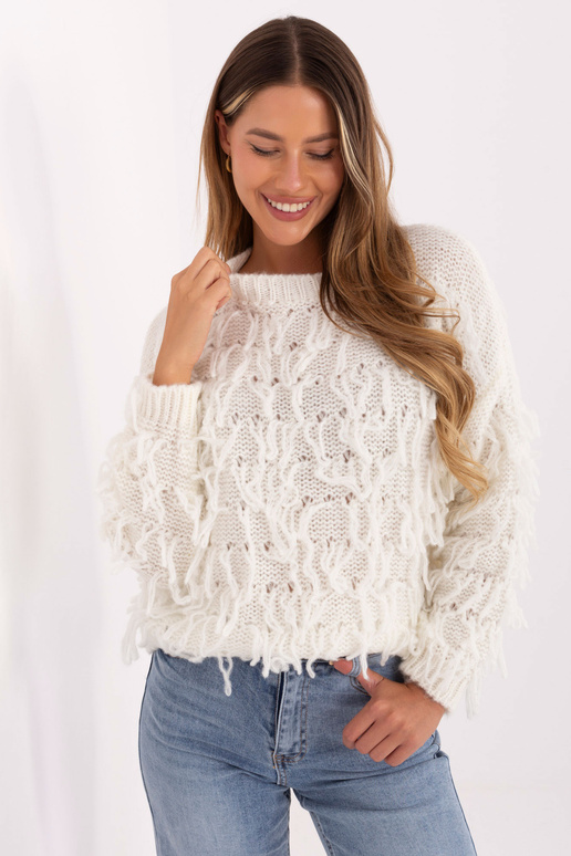 Dabīgas auduma krāsas džemperis