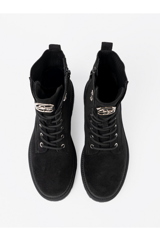 Eleganta stila Melnas krāsas zābaki z błyszczącymi kryształkami