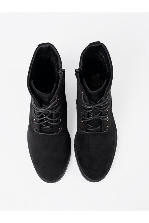  Melnas krāsas zābaki z okrągłym noskiem