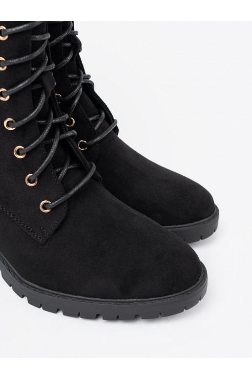  Melnas krāsas zābaki z okrągłym noskiem