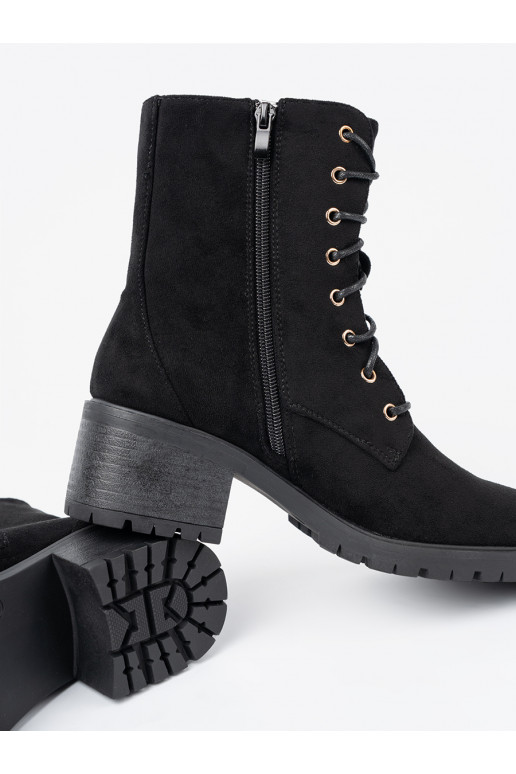  Melnas krāsas zābaki z okrągłym noskiem