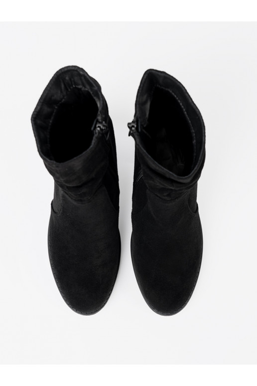 Eleganta stila zābaki Melnas krāsas uz papēža 