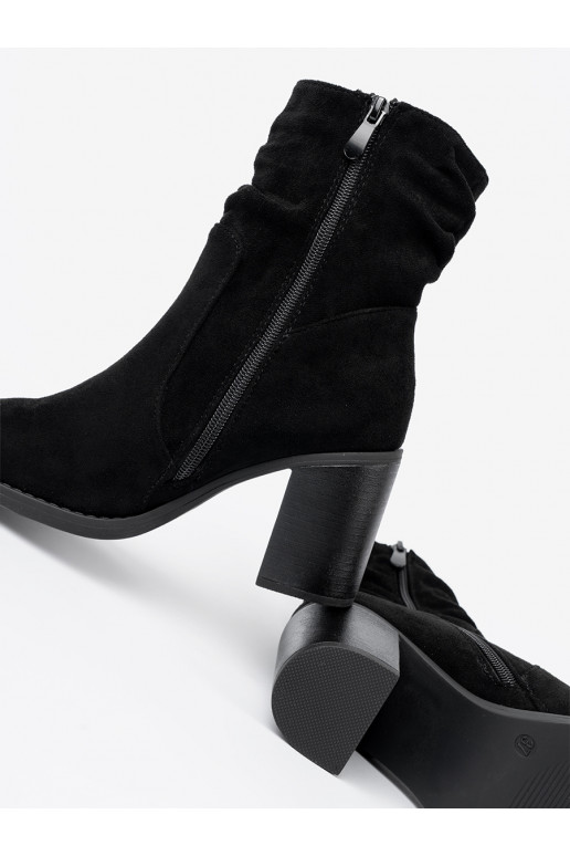 Eleganta stila zābaki Melnas krāsas uz papēža 