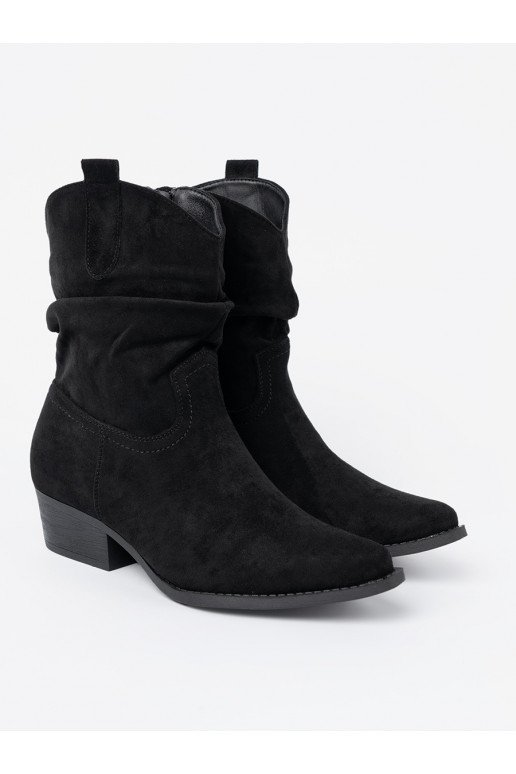 Melns sieviešu zābaki o klasycznym kroju