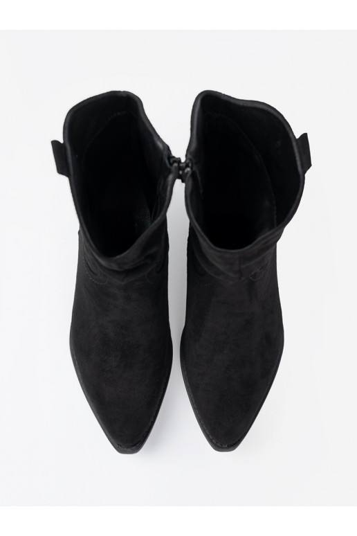 Melns sieviešu zābaki o klasycznym kroju