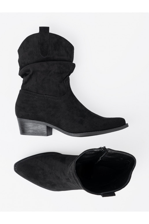 Melns sieviešu zābaki o klasycznym kroju