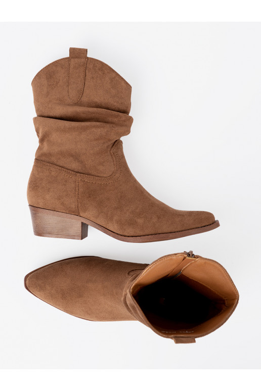 brūnas krāsas sieviešu zābaki o klasycznym kroju