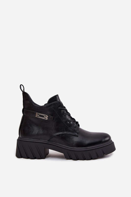  siltināti Sieviešu puszābaki  ar dekorētiem papēžiem Melns Therisse