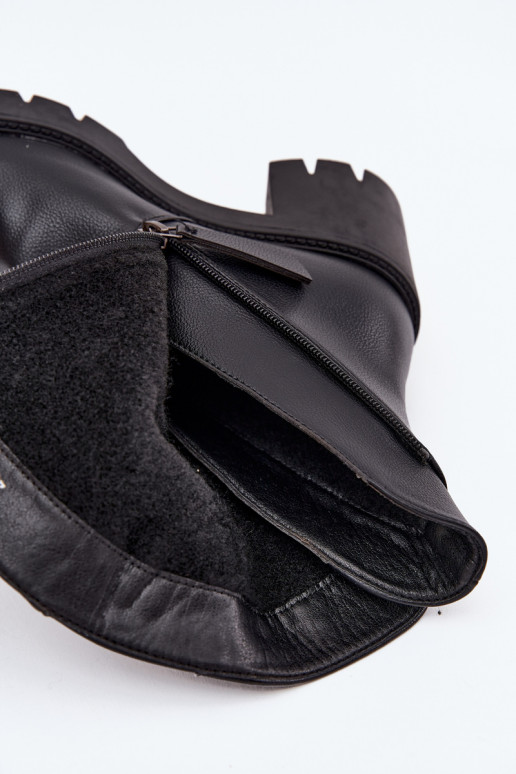 siltināti Sieviešu puszābaki  Z Podwójnym Zamkiem Vinceza 58605 Melns