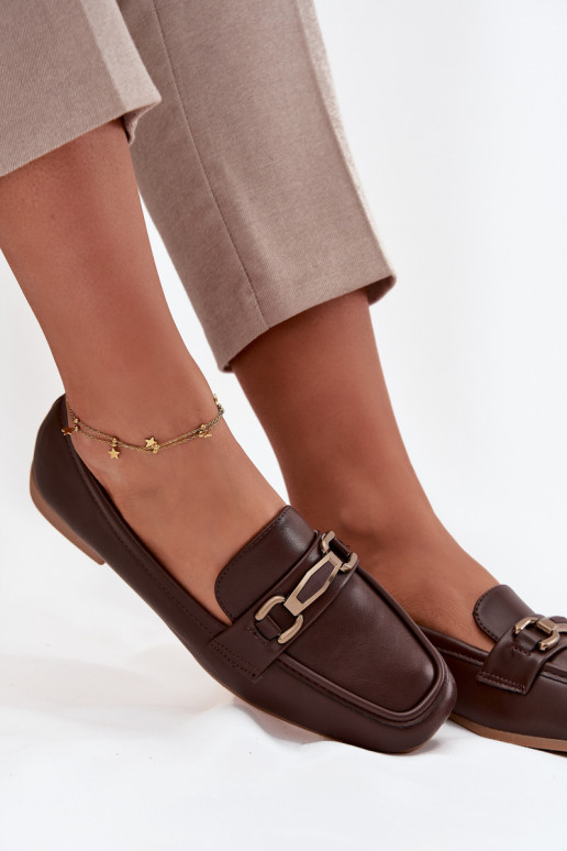 apavi Mokasīni  ar ornamentiem brūnas krāsas Priscelle apavi Mokasīni  ar ornamentiem brūnas krāsas Priscelle