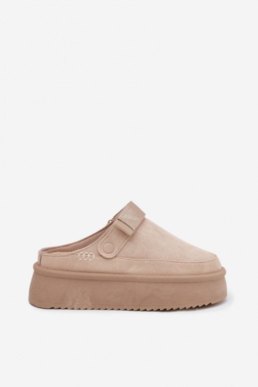 sniega apavi  ar platformu Z ar lipīgām aizdarēmem Ziloņkaula krāsas Jorielle