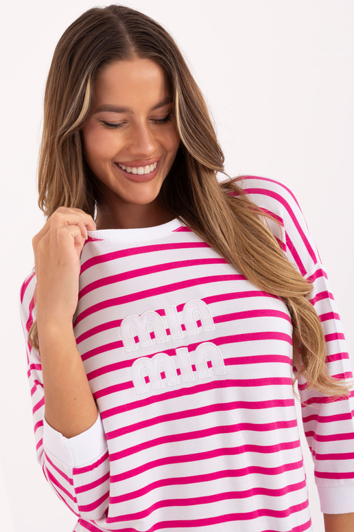 Blūze - baltā un rozā krāsā