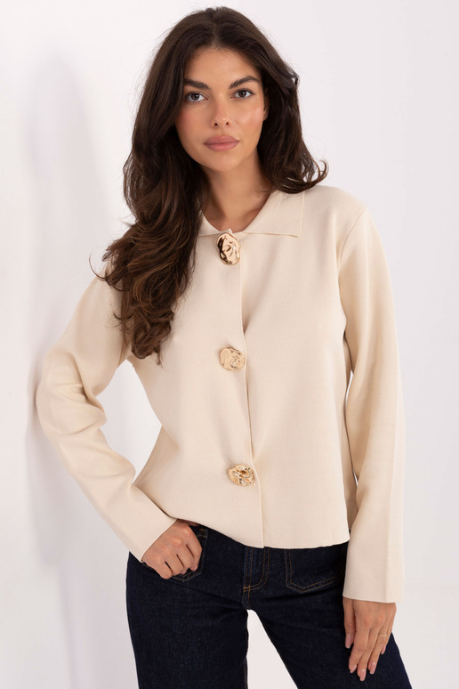 Gaiši smilšu krāsas džemperis