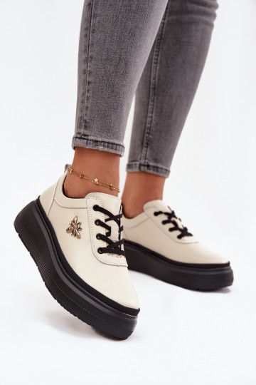   apavi  ar platformu Z Przypinką Vinceza 41495 smilšu krāsas 2