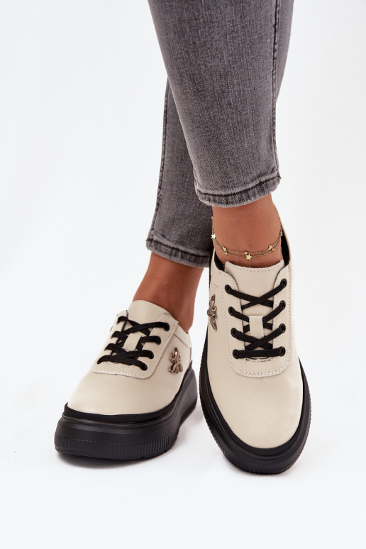   apavi  ar platformu Z Przypinką Vinceza 41495 smilšu krāsas