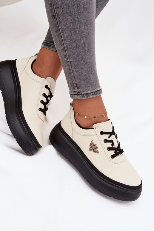   apavi  ar platformu Z Przypinką Vinceza 41495 smilšu krāsas