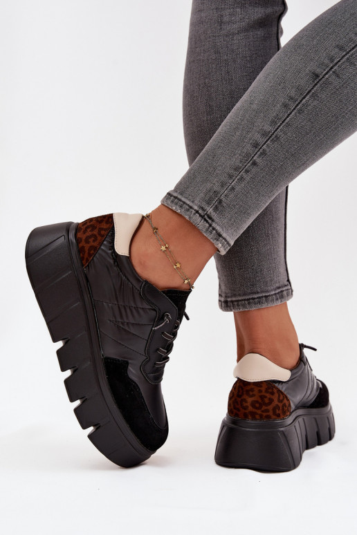 sporta apavi  modeļa apavi  ar platformu Vinceza 58565 Melns