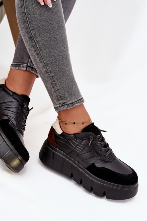 sporta apavi  modeļa apavi  ar platformu Vinceza 58565 Melns