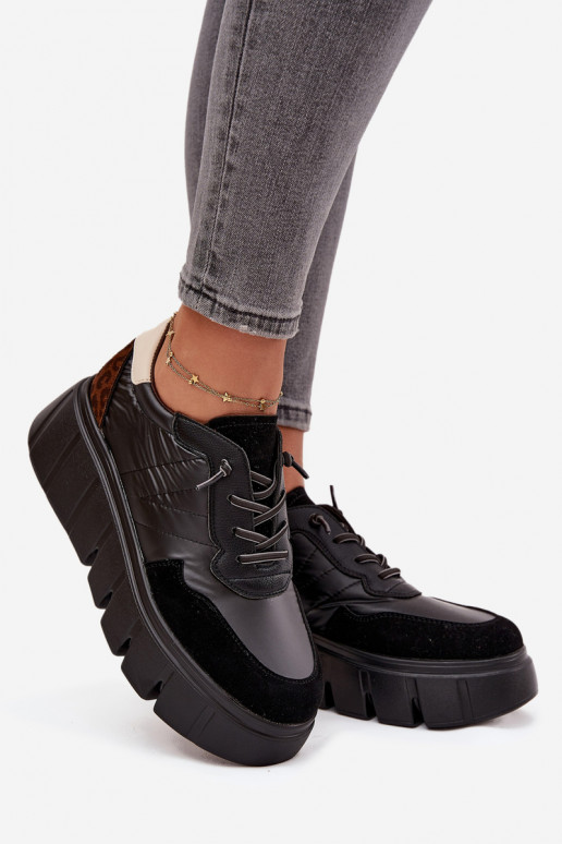 sporta apavi  modeļa apavi  ar platformu Vinceza 58565 Melns
