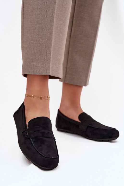 Mokasīni sieviešu mokasīni zempapēžu Melns Roseline Mokasīni sieviešu mokasīni zempapēžu Melns Roseline