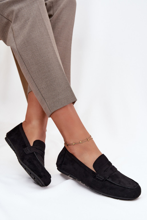 Mokasīni sieviešu mokasīni zempapēžu Melns Roseline Mokasīni sieviešu mokasīni zempapēžu Melns Roseline