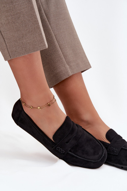 Mokasīni sieviešu mokasīni zempapēžu Melns Roseline Mokasīni sieviešu mokasīni zempapēžu Melns Roseline
