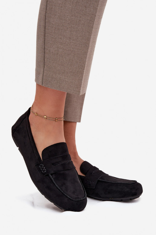 Mokasīni sieviešu mokasīni zempapēžu Melns Roseline Mokasīni sieviešu mokasīni zempapēžu Melns Roseline